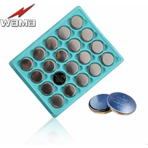 20x Wama CR2450 3V Button Cell Coin Batteries Car Remote Control Alkaline Batteries DL2450 CR2450N ECR2450 BR2450