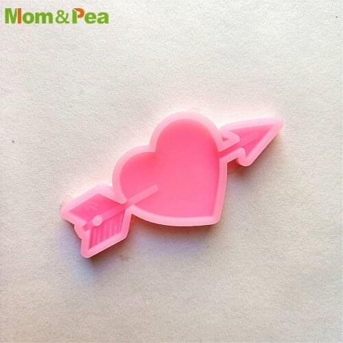 YS8052 Heart With Arrow Shaped Super Glossy Silicone Mold For Key Chains Phone Decoration Fondant Mould Resin Epoxy DIY Tools