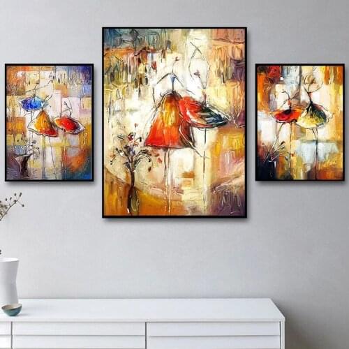 Nordic Abstract Painting Dancing Girl Canvas Painting Impression Watercolor Poster and Prints Wall Art Picture for Living Room