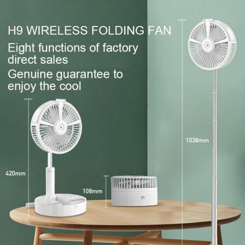 Mini Folding Telescopic Fan USB Rechargeable Student Portable Small Electric Dormitory Bed Office Desktop Large Wind Folding Fan