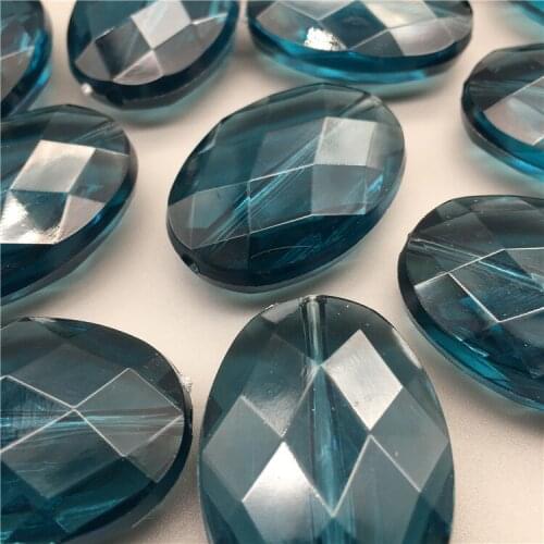 Christmas Lights Accessories 27x37mm Oval Plastic Transparent Beads jewelry making large glass beads