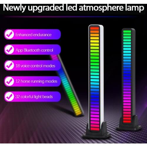 Strip Light Sound Control Pickup Rhythm Light LED Music Atmosphere Light RGB Colorful Tube USB App Bluetooth For Car Party
