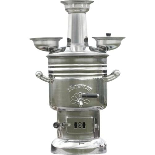 Stainless steel 6 liter outdoor wood stove Samovar tea set teapot warmer Сamping kettle teaware samovar turkish stove tea picnic