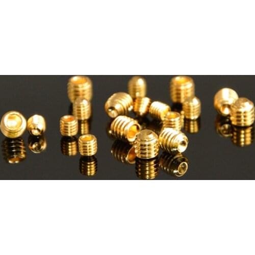 1-50pcs Grade 12.9 Grub Screws DIN916 Allen Key Bolts Screws Titanium Plating Gold Alloy Steel Metric M3 M4 M5 1/5/10/20/50pcs