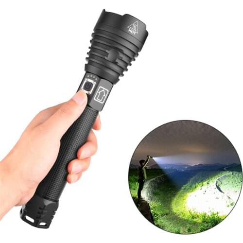 Waterproof Torch Zoomable Waterproof Super Bright Torch Light Powerful LED Flashlight Inspection Lamp USB Lights