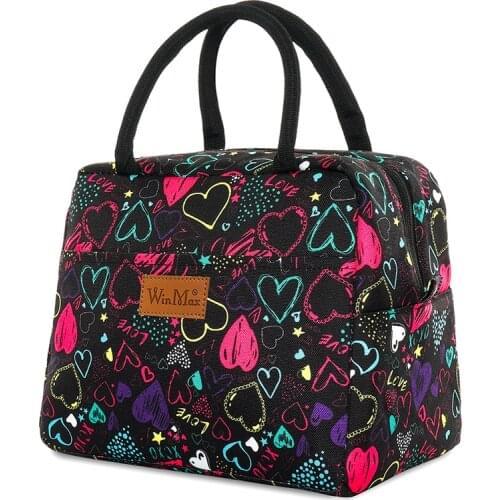 Winmax Large Lunch Bags for Women Kids Thermal Insulated Tote Cooler Handbag Bento Pouch Container Food Storage Cooler Lunch Bag