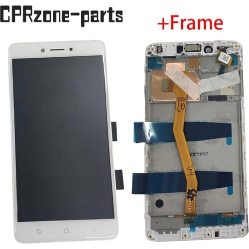 5.5" Gold / White with frame For Lenovo K6 Note K53a48 / K6 Plus k53b36 k53b37 LCD display with touch screen digitizer assembly