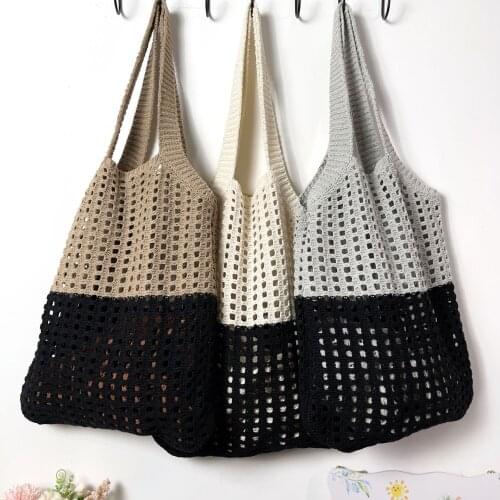 Winter Fashion Original Style Girls Shoulder Bag Large-capacity Shopping Handbags Knit Design Ladies Classic Tote