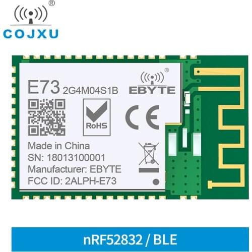 10PCS BLE 5.0 nRF52832 2.4Ghz IPEX PCB Antenna IoT UHF Wireless Transceiver Ble 5.0 RF Transmitter Receiver E73-2G4M04S1B