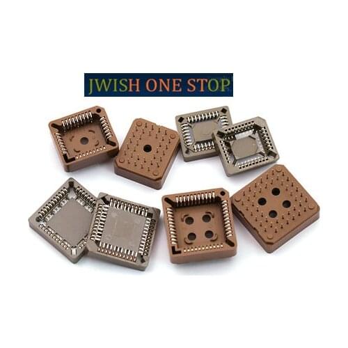 10PCS PLCC32 PLCC44 SMD DIP MCU socket Integrated block socket IC socket Chip holder adapter Converter PLCC28 PLCC68 PLCC84