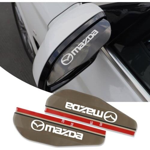 2Pcs Waterproof Car Rear View Mirror PVC Rain Eyebrow For Mazda Mazda 6 Mazda 3 Mazda 2 CX3 CX4 CX5 CX7 CX9 CX30 RX8 MX5 MX3 MS