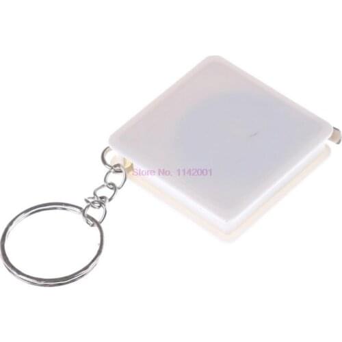 200pcs Mini Tape Measure With Key Chain Plastic Portable Retractable Ruler Centimeter/Inch Tape Measure