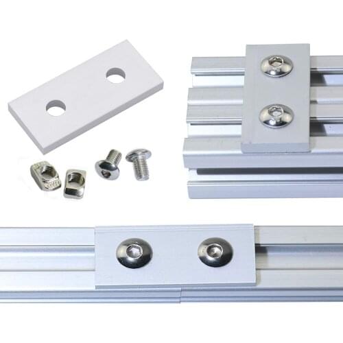 4/10 Sets 2 Hole Inside Joint Brace Corner Bracket Kit for 2020 Aluminum Extrusion Profile 20x20 Slot 6mm with T Nuts Screws