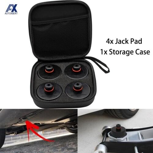 4Pcs Car Rubber Lifting Jack Pad Adapter Tool Chassis With Storage Case For Tesla Model 3 Model S Model X Car Accessories