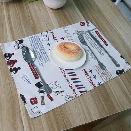 4pcs/Lot Europe Style Zakka Dining Table Mat Set Mat To Table Forma Silicone Mantel Individual Lino Kitchenware Placemat Pads CT