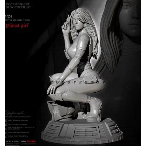 75mm 1/24 Resin model kits figure beauty colorless and self-assembled TD-2906