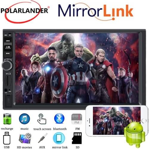 2din Android 9.1 Capacitive Touch Screen Car Radio MP5 MirrorLink 1080P Double USB FM Bluetooth SD TF WIFI Video Output U Disk