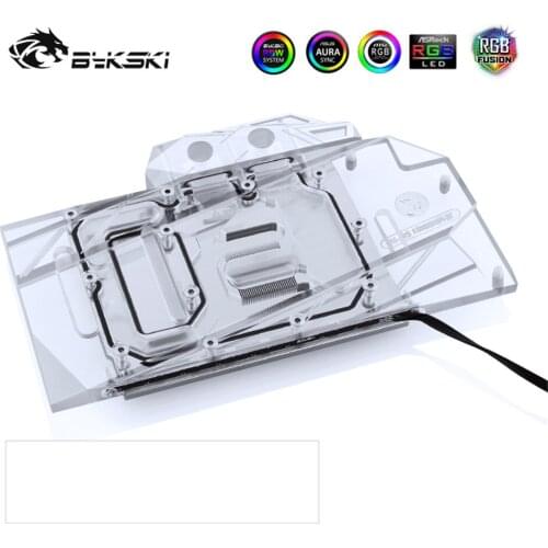 Bykski GPU Water Block Full Coverage Copper Block For ASUS GTX1660-O6G-SI VGA Cooler Watercooler Heatsink A-RGB N-AS1660SI-X