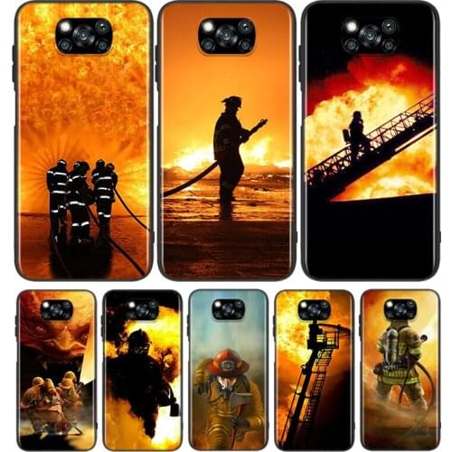 Firefighter Heroes For Xiaomi Poco X3 NFC M2 X2 F2 C3 M3 Pocophone F1 Pro Mi Play Mix 3 A2 A1 6 5 lite Phone Case