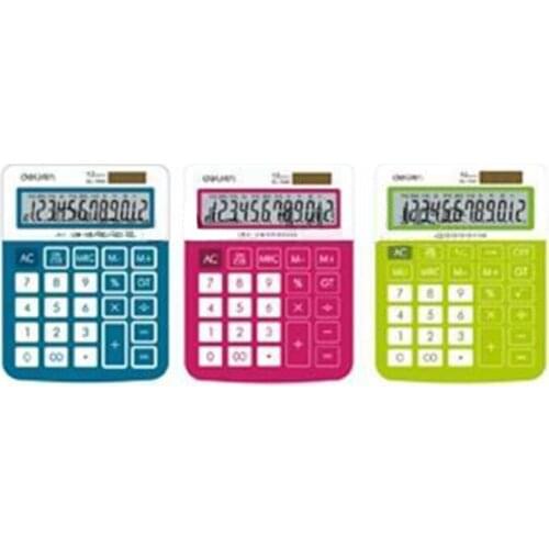 Deli 1546A calculator card-bit display reading easier office computer