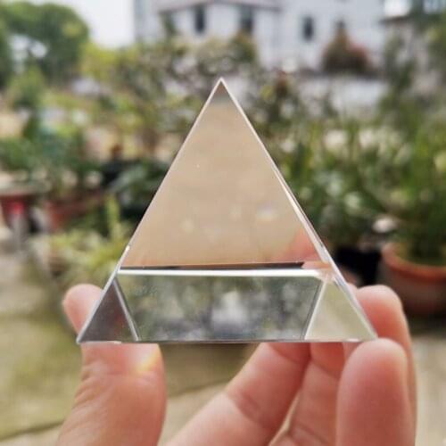 Egyption Crystal Glass Pyramid Paperweight Crafts Natural Stones Minerals Fengshui Figurine Home Wedding Office Decor Ornaments