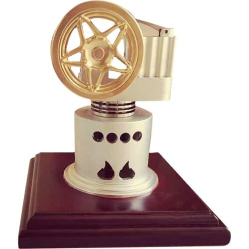 ENJOMOR Metal Vertical High Temperature Stirling Engine Model Science Experiment Educational Toys For Children Birthday Gift