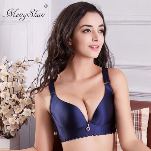 Smooth super large size Bras Big Chest Fat MM Ring-free Slim ABCDEF cup Five-row buckle bra Increase fertilizer Underwear
