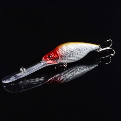 115mm/9.2g Artificial Minnow Anti-Corrosion Bionic Fishing Lure Hard Bait 3D Eyes Diving Depth: 0.6-1.8M Plastic Fishing Bait