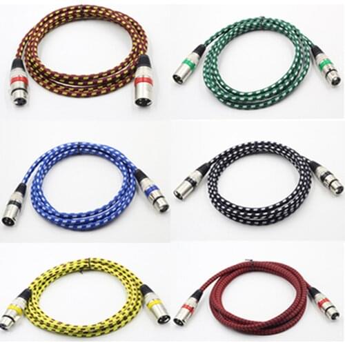 XLR Cable 3 pins Male To Female Cannon XLR Connector Adapter AUX Extension Wire Audio Jack For Microphone Amplifier Speaker Cord