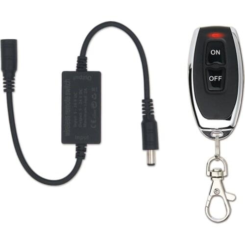 KTNNKG Remote Control LED Light Strip Switch 2A DC5V 12V 24V RF Wireless Desk Table Reading Lamp Switch 433MHz