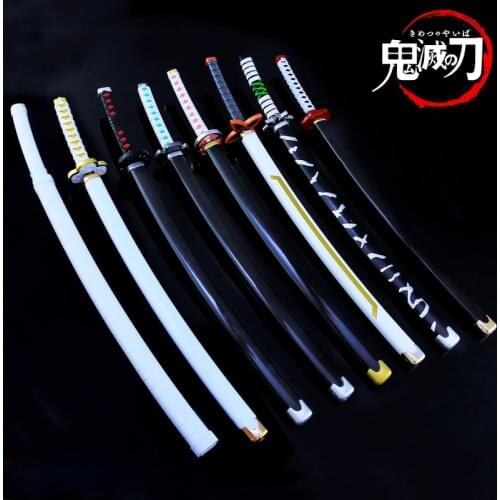 Demon Slayer Sunwheel Knife Metal Gift Props Katana Real Swords Weapon Anime Battle Ready Without Cutting Edge Bedroom Decor