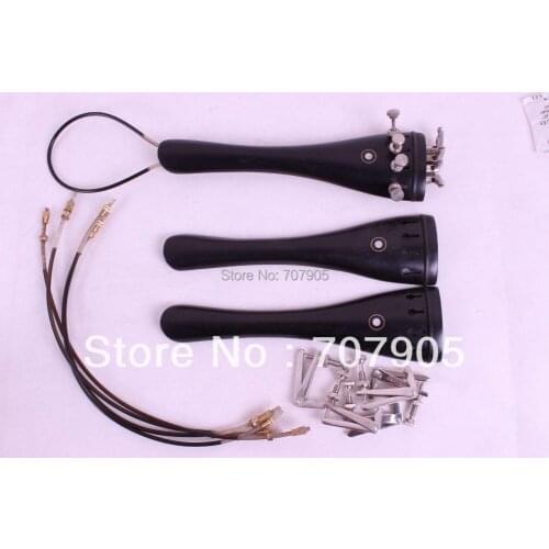 New 3 set Cello parts, tail gut tuner ebony tailpiece Accessories #E12
