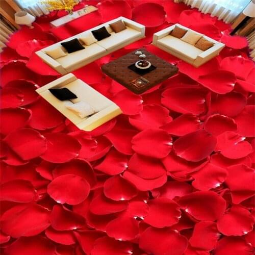 Beibehang Red rose petals Custom 3D Flooring Mural wall paper Bedroom Living Room Self adhesive Floor Tiles wallpaper for walls