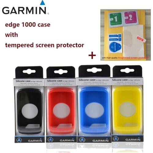 Original Garmin Bike Gel Skin Case for Garmin Edge 1000 GPS Computer edge1000 case with tempered screen protector film