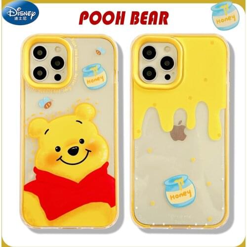 Original Disney Winnie the Pooh Silicone Luxury Cartoon Phone Case for Apple iPhone 12 Pro Shockproof Case Cover zz0719