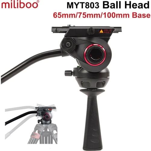 Miliboo MYT803 Panoramic Tripod Head Aluminum 8Kg Payload Camera Head For Tripod Monopod Camera Holder Stand Mobile SLR DSLR
