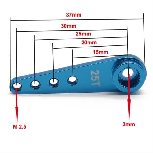 Alloy 25T servo arm for WPL Henglong C14 C24 B14 B24 B16 B36 4x4 and 6x6 Military truck&crawler hop-ups