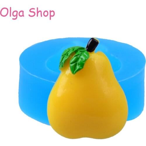 SYL114 25mm Pear Flexible Silicone Mold - Fruit Mold Cake Topper, Fondant, Sugarcraft, Chocolate, Candy, Cookie Biscuit, Resin