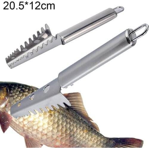 Stainless Steel Fish Skin Scale Scraper Cleaner Peeler Scaler Remover Cleaning Brush Remover Cooking Kitchen Tools Seafood Tools