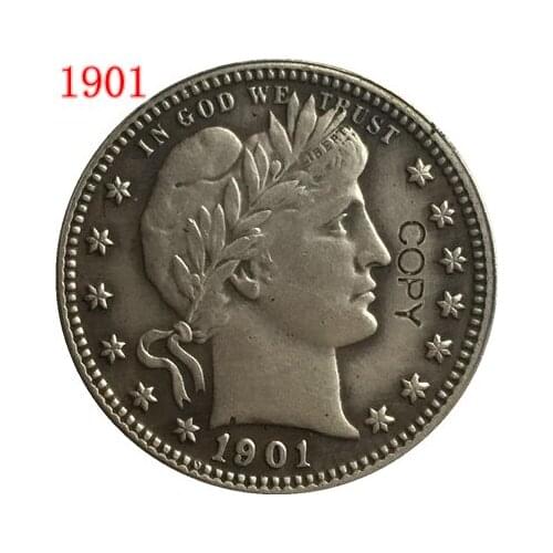 USA 1901 P,O,S BARBER OR LIBERTY HEAD QUARTER DOLLARS COPY COINS