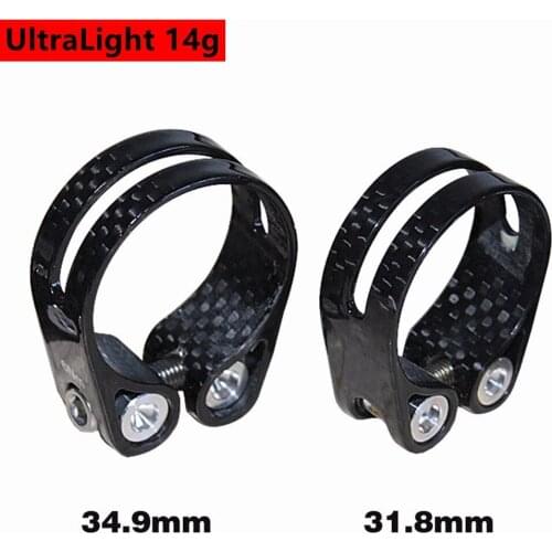 Perfect Quality 14g/peice Full 3K Carbon Fiber Bike Seatpost Clamp Road/Mtb Bicycle Seat Post Clamp 34.9/31.8MM