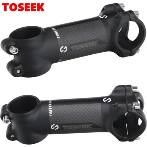TOSEEK Bike Stem Stem Bicycle Riser Stem MTB Road Bike 31.8mm Angle 6/17 Bicicleta Bike Carbon Fiber Carbon Fibre 31.1 - 32.5mm