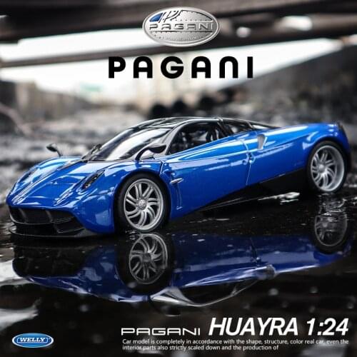 Welly 1:24 Pagani blue car alloy car model simulation car decoration collection gift toy Die casting model boy toy