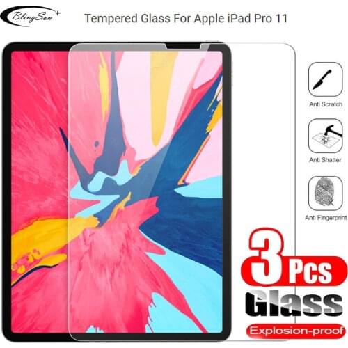 3Pcs HD Tempered Glass Film For iPad Pro 11 2018 2020 2021 Screen Protector For iPad Pro 2020 2018 11 inch Safety Guard Glass 9H