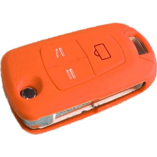 1pc Silicone Car Key Cover For Vauxhall Opel Astra Vectra Corsa Signum 3 Button Flip Remote Shell Blank Silica Gel Auto Parts