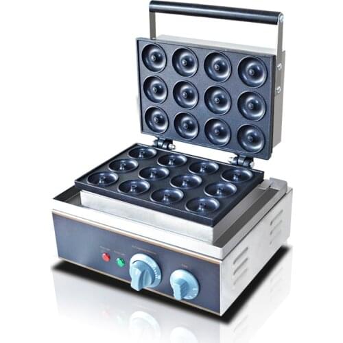 110V 220V Commercial Electric Donut Machine 12pcs Non-stick Doughnut Maker Machine Round Donut Baker Machine Waffle Maker