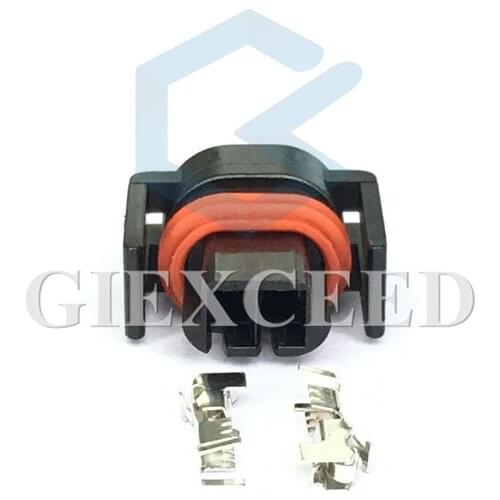 2 Sets 2 Pin 12162215 Waterproof Automotive Injector Plug Air Temperature Sensor Connector Socket For Car