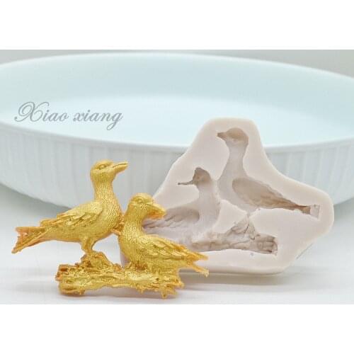3D Birds Silicone Molds Chocolate Candy DIY Craft Soap Resin Moulds Baby Birthday Cupcake Fondant Cake Decorating Tools M2107