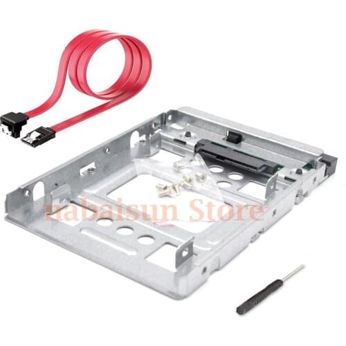 Eunaimee 654540-001 2.5" to 3.5" SATA SSD HDD Adapter tray MicroServer with SATA cabel for 651314-001 x7k8w 774026-001 PC CASE