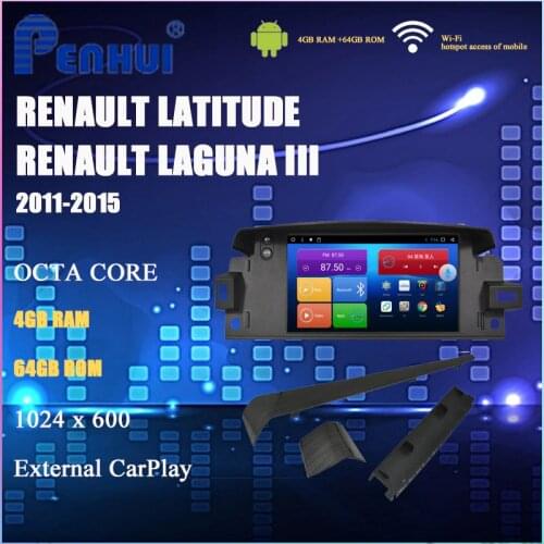 Car DVD For Renault Latitude Laguna III ( 2011-2015) Car Radio Multimedia Video Player Navigation GPS Android10.0 Double Din